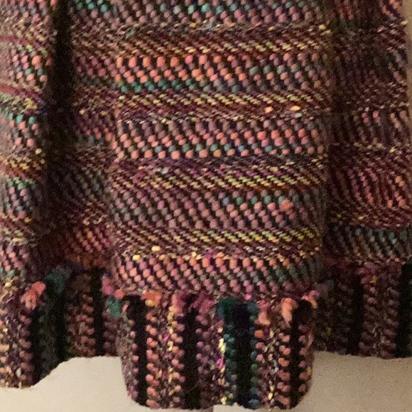 NWT Phoebe Couture dress turtle neck elbow sleeves and multi color skirt # 2. - Picture 4 of 9